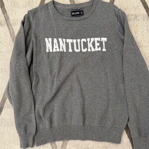 Nantucket Grey Knit Crewneck M